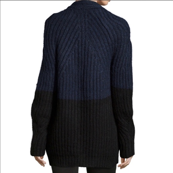 Halston Heritage coloblock knit cardigan sweater - Picture 2 of 6